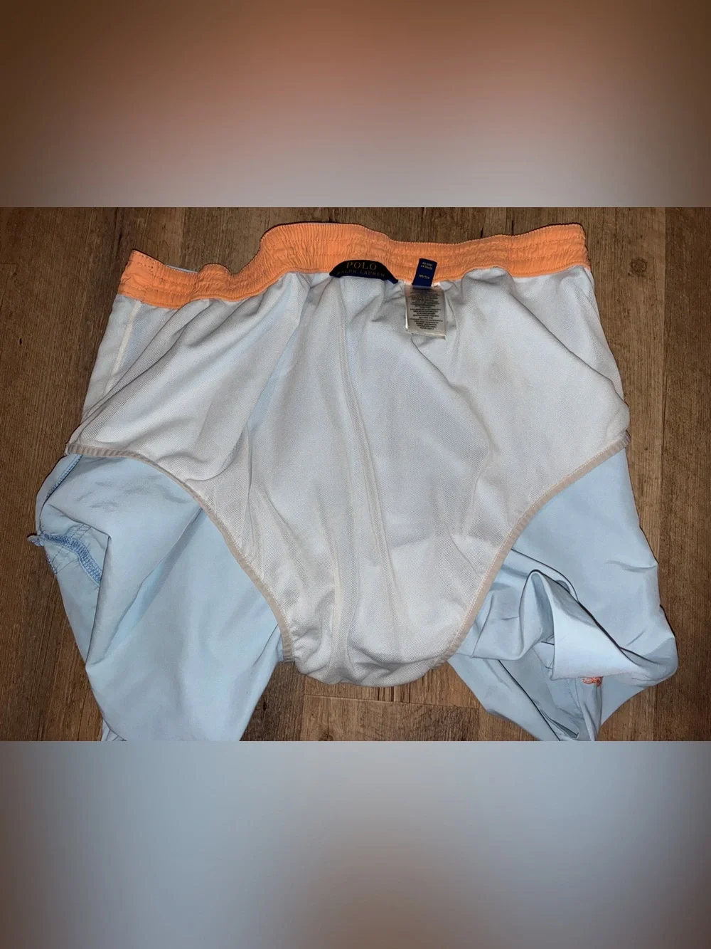 Polo Ralph Lauren Light Blue Swim Shorts with Coral Pony